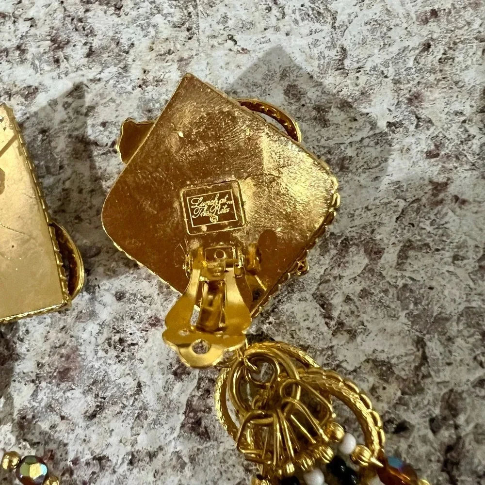 Lunch At The Ritz Earrings “READ DESCRIPTION” - Picture 5 of 7